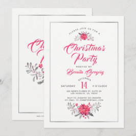 Kerstfeestelijke uitnodiging Moderne typografie