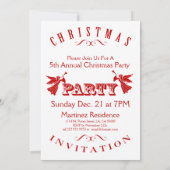 Kerstfeestelijke uitnodiging — Typografisch ontwer (Achterkant)
