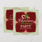 kerstfeestelijke uitnodiging voor Feestdagen met s (Voorkant / Achterkant)