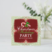 kerstfeestelijke uitnodiging voor Feestdagen met s (Staand voorkant)