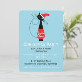 Kerstfeestelijke uitnodiging voor kerstfeestdagen  (Staand voorkant)