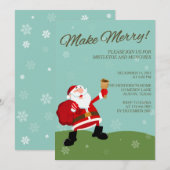 Kerstfeestelijke uitnodiging voor Sinterklaasfeest (Voorkant / Achterkant)
