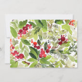 kerstfeestelijke uitnodiging winterblad (Achterkant)