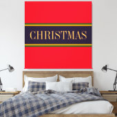 KERSTFEESTELIJKE Vette Helderrode Paarse Strepen Canvas Afdruk (Insitu (Slaapkamer))
