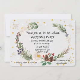 kerstfeestelijke Waterverf Aankondiging