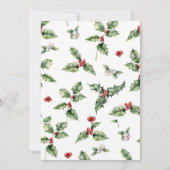 kerstfeestelijke Waterverf Kaart (Achterkant)