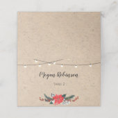 Kerstfeestelijke winterbruiloft plaatskaartje (Buitenkant ongevouwen)