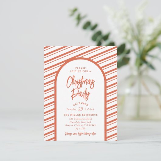 Kerstfeestelijke zachte Arch, helder rood snoeprie Kaart (Staand voorkant)