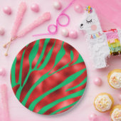 kerstfeestelijke Zebra Papieren Bordje (Feest)