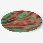 kerstfeestelijke Zebra Papieren Bordje (Gekanteld)