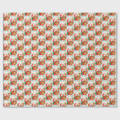 kerstfeestfeest cadeaupapier (Vlak)