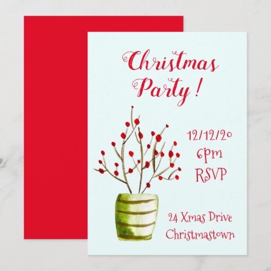 kerstfeestfeest kaart (Voorkant / Achterkant)