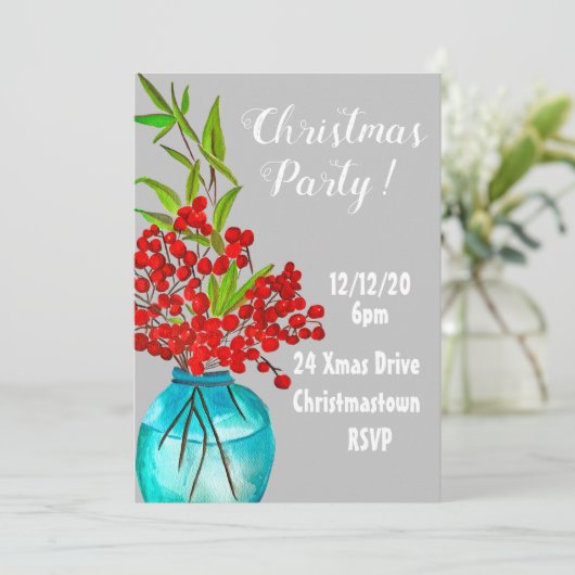 kerstfeestfeest kaart (Staand voorkant)