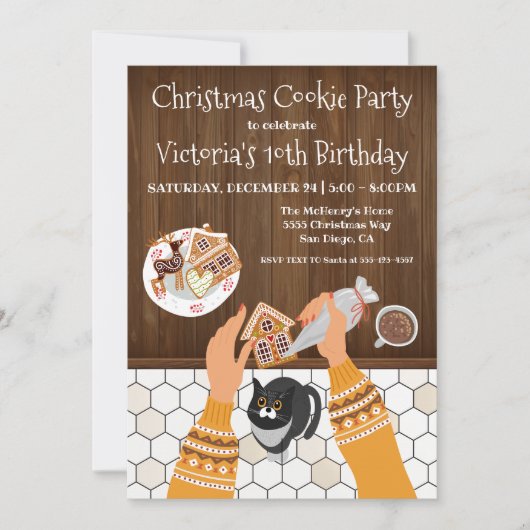 kerstfeestfeest maken kaart (Voorkant)