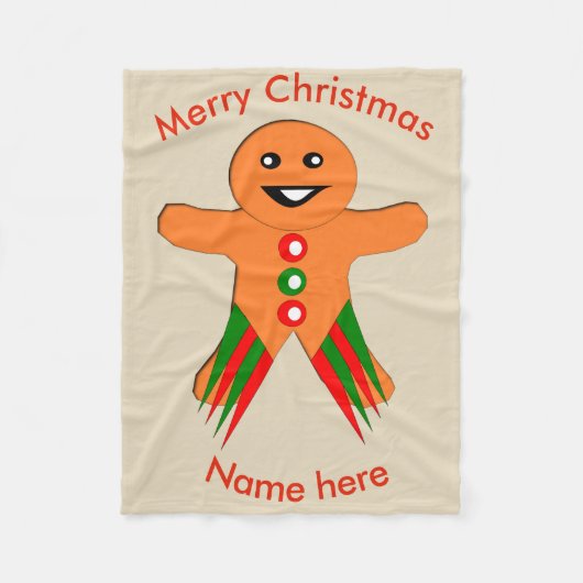 kerstfeestfeest voor de man van het ontbijtkoek fleece deken (Voorkant)
