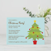 kerstfeestfeestdagen in de kerstboom kaart (Staand voorkant)