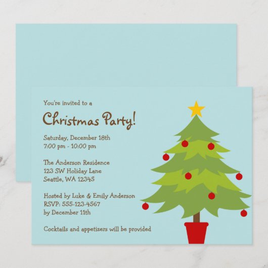 kerstfeestfeestdagen in de kerstboom kaart (Voorkant / Achterkant)