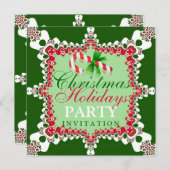 kerstfeestfeestdagen met snoepriet kaart (Voorkant / Achterkant)