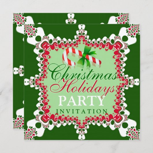 kerstfeestfeestdagen met snoepriet kaart (Voorkant / Achterkant)