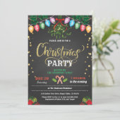 kerstfeestfeestfeest chalkboard mistletoe kaart (Staand voorkant)