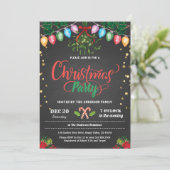 kerstfeestfeestfeest chalkboard mistletoe kaart (Staand voorkant)