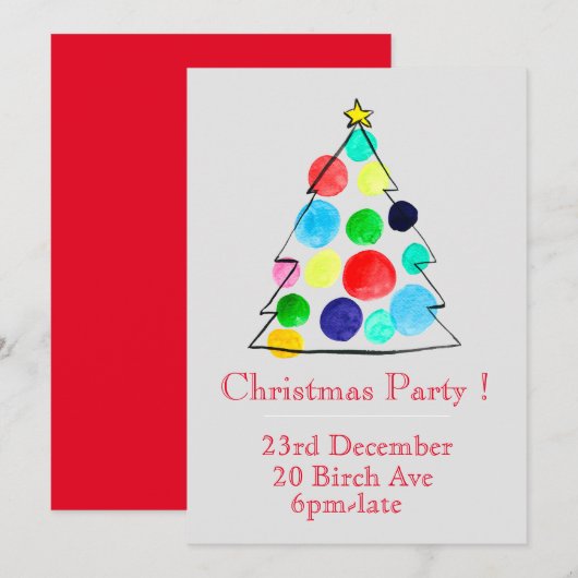 kerstfeestfeestfeest kaart (Voorkant / Achterkant)