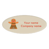 kerstfeestfeestvrouw naambadge (Voorkant)