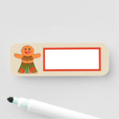 kerstfeestfeestvrouw naamplaatje (In situ)