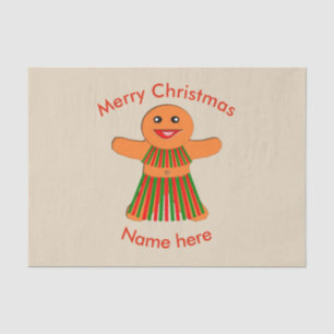 kerstfeestfeestvrouw tissuepapier