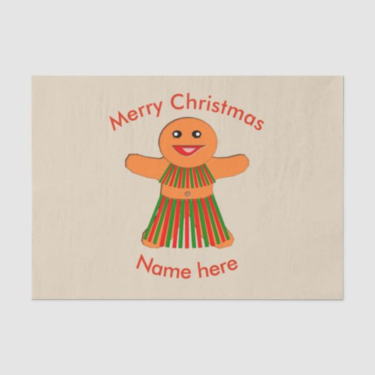kerstfeestfeestvrouw tissuepapier (Voorkant)