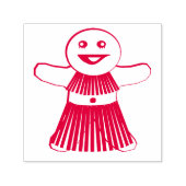 kerstfeestfeestvrouw zelfinktende stempel (Design)