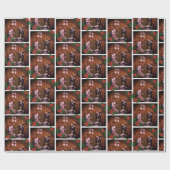 kerstfeestfoto cadeaupapier (Vlak)