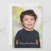 kerstfeestfoto van de schoonheidsjongen kaart (Voorkant)