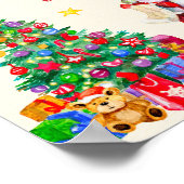 kerstfeestgebaar voor kerstfeestdagen met kerstpos poster (Hoek)