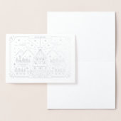 kerstfeestgebergte Folie Folie Kaarten (Display)