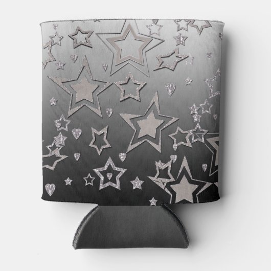 Kerstfeestgradiënt glitter shine confetti blikjeskoeler (Voorkant)