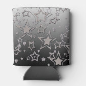 Kerstfeestgradiënt glitter shine confetti blikjeskoeler (Achterkant)