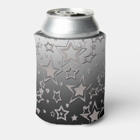 Kerstfeestgradiënt glitter shine confetti blikjeskoeler (Blikje Achterkant)