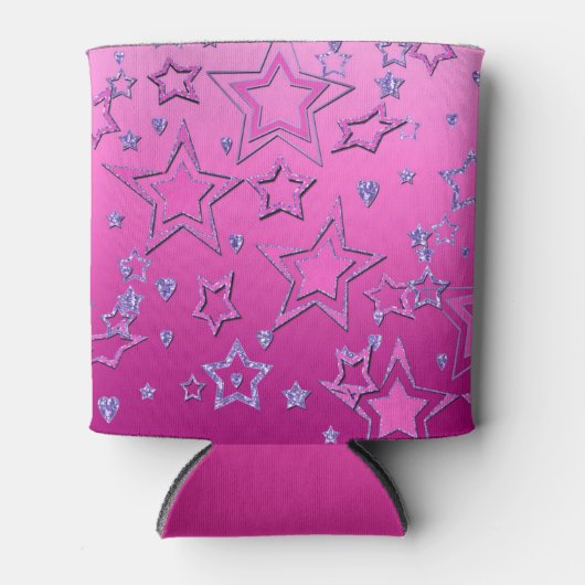 Kerstfeestgradiënt glitter shine confetti blikjeskoeler (Voorkant)