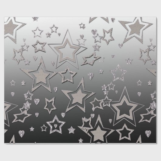 Kerstfeestgradiënt glitter shine confetti cadeaupapier (Vlak)