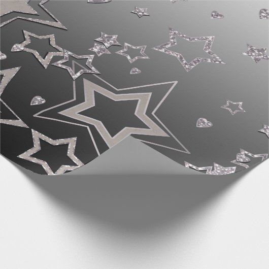 Kerstfeestgradiënt glitter shine confetti cadeaupapier (Hoek)