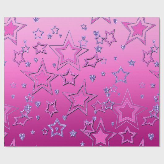 Kerstfeestgradiënt glitter shine confetti cadeaupapier (Vlak)