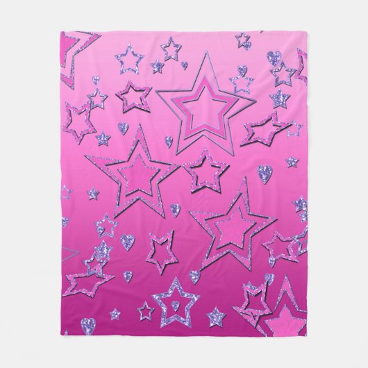 Kerstfeestgradiënt glitter shine confetti fleece deken (Voorkant)