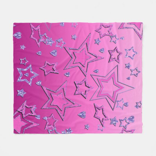 Kerstfeestgradiënt glitter shine confetti fleece deken (Voorkant (Horizontaal))