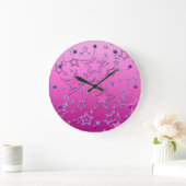 Kerstfeestgradiënt glitter shine confetti grote klok (Huis)