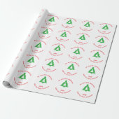 Kerstfeestgroeten cadeaupapier (Uitgerold)