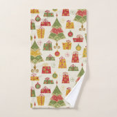 kerstfeestje bad handdoek (Handdoek)