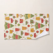 kerstfeestje bad handdoek (Handdoek)