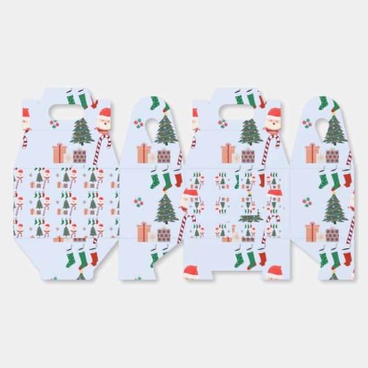 kerstfeestje bedankdoosjes (Ongevouwen)