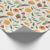 kerstfeestje cadeaupapier (Hoek)